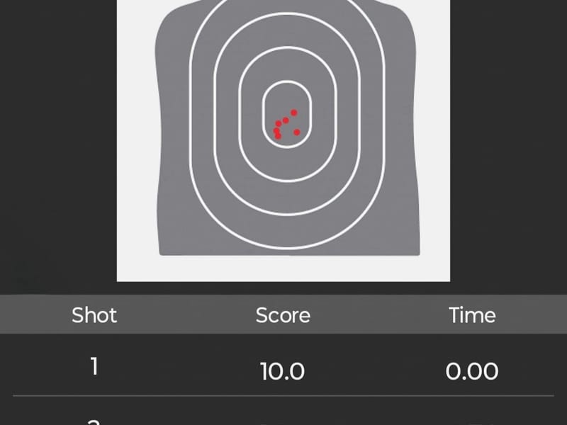Instant visual feedback showing shot placement and scoring